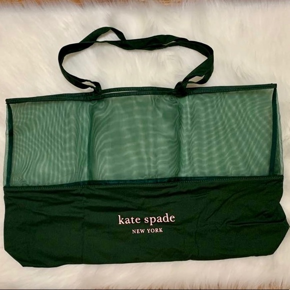 Kate spade large green mesh tote - Picture 3 of 4